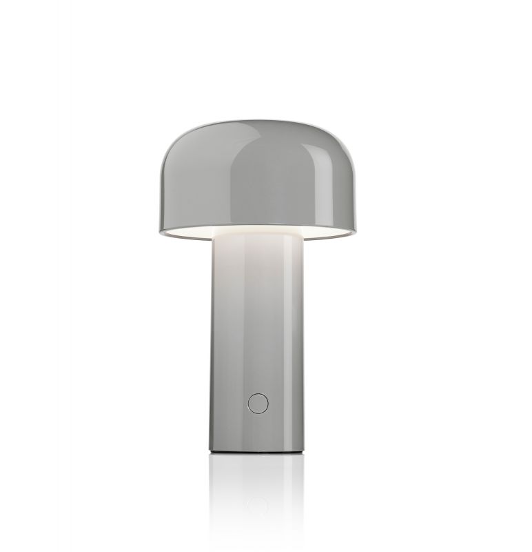 Bellhop Battery Tablelamp with USB cable grey Flos